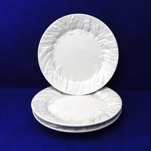 Set of 3 Fitz & Floyd Salad / Luncheon Plates Leaves & Fern 8.2" Vintage 1978